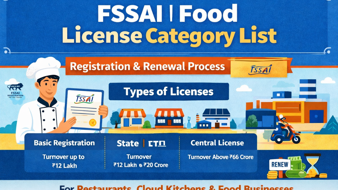 FSSAI Food License Category List | FSSAI Registration Online | FSSAI License Renewal Process